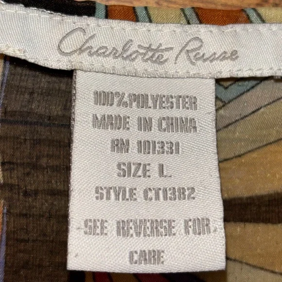 Charlotte Russe Sheer Batwing Blouse - Picture 3 of 3